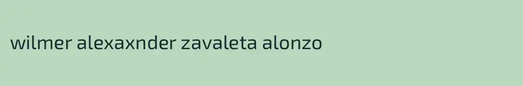 wilmer alexaxnder zavaleta alonzo